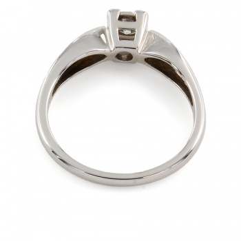 9ct White Gold Diamond 12pt Ring Size K